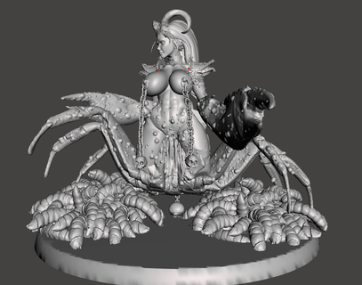 lust demon back rider poxy one page pinup war games 3d print model - Mito3D