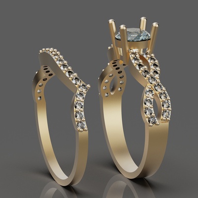 lux ring jewelry silver gold jewelry printable 3d model trend fashion design zbrush tiger 3d print model - Mito3D