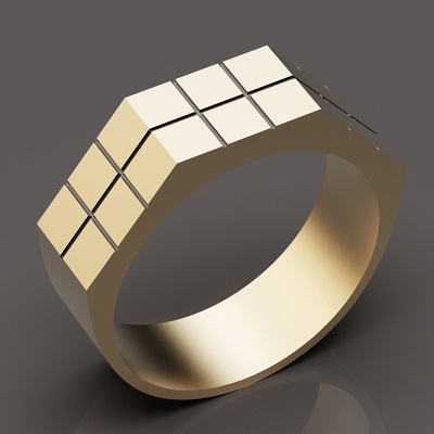 lüks yüzük takı altın silver4 mücevher elmas düğün nişan 3d print model - Mito3D