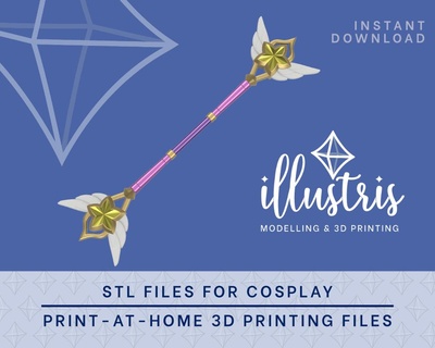 lux star guardian staff stl files league legends 3d print model - Mito3D