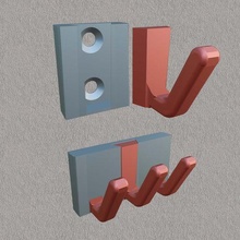 lux wall hanger 3d print model - Mito3D
