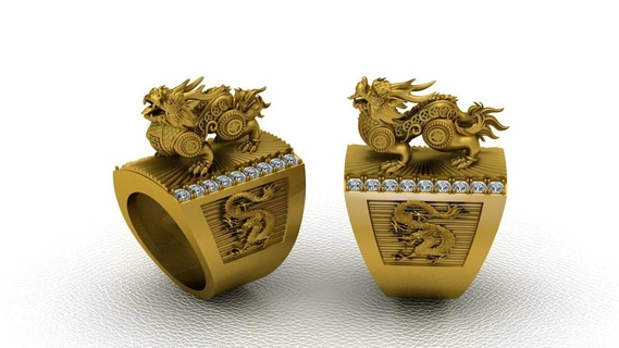 luxury dragon ring 3d print model 3d print model  3d print model - Mito3D