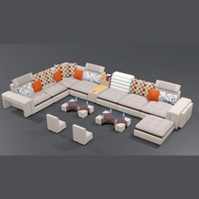 lujo sofá conjunto arquitectura mueble diseño interiores 3d muebles 3dddesign 3d print model - Mito3D