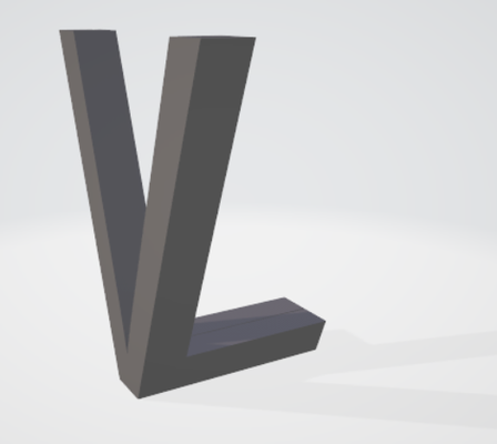 lv art combination letters 90 rotation art 3d suit 3d print model - Mito3D