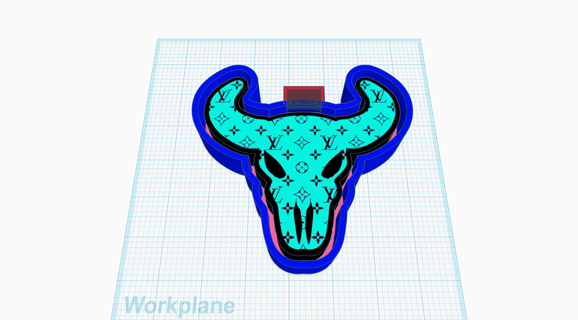 lv bull head whole freshie mold 3d print model - Mito3D