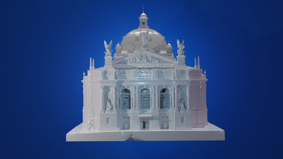 lviv Oper Theater Skulptur 3d Modell Entscheidung Höhe Monument 3d print model - Mito3D