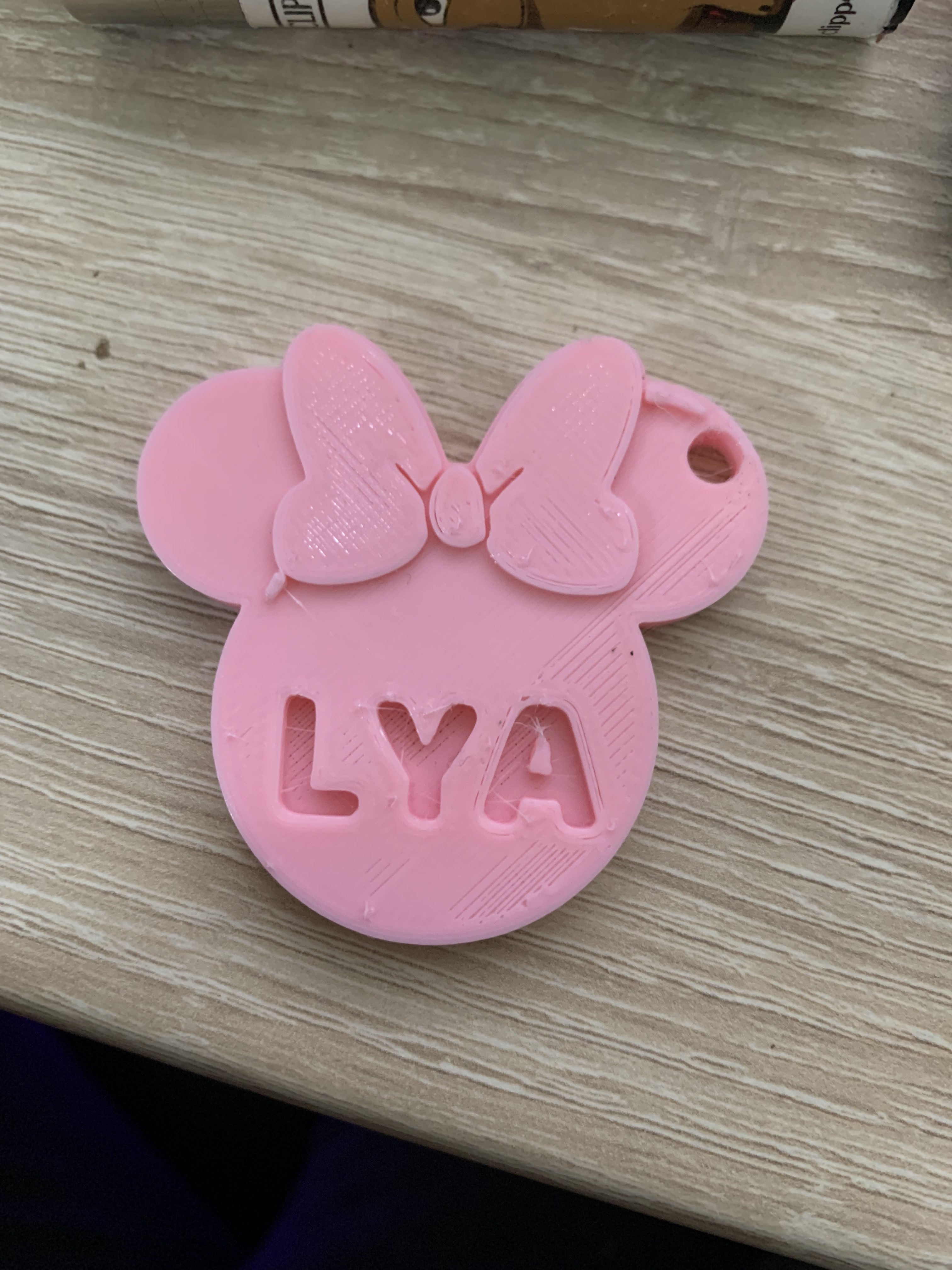 Lya Schlüssel Ring bestehen Minnie Disney 3D print model - Mito3D