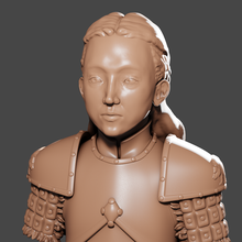 Lyanna mormont buste art Jeu trônes ventilateur sculpture fantaisie 3d print model - Mito3D