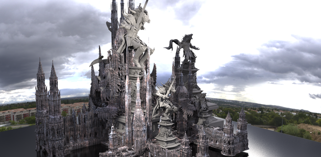 lycan grand fortress castle kit bash 1 city cathedral complex ancient picoftheday trending monument history middle architectural kitbash fantasy tower church building bloodbourne game street werewolf 3d print model - Mito3D