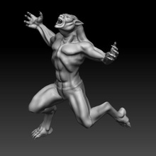 lycaon art -werewolf 3d print model - Mito3D
