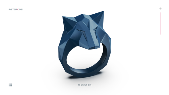 lycus wolf low poly ring animal knife art jewerly product cut jewelry toy trend 3d print model - Mito3D