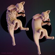 yalan söylemek Yavru kedi dnd ttrpg Arkadaş tanıdık Şirin kawaii başıboş rpg Druid hayvan heykelcik minyatür d yol bulucu Zindanlar ejderhalar stilize 3d print model - Mito3D