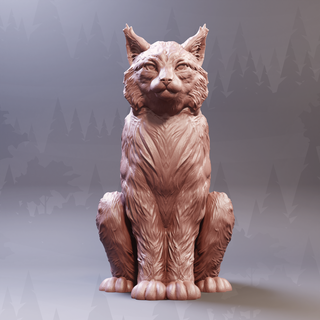 lynx forest animal wild nature sculpture sculpt statuette print 3d model 3d print model - Mito3D