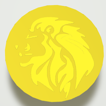 lione moneta leon 3d print model - Mito3D