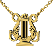 lyre necklace jewelry gold jewellery music pendant ancient greek 3d print model - Mito3D