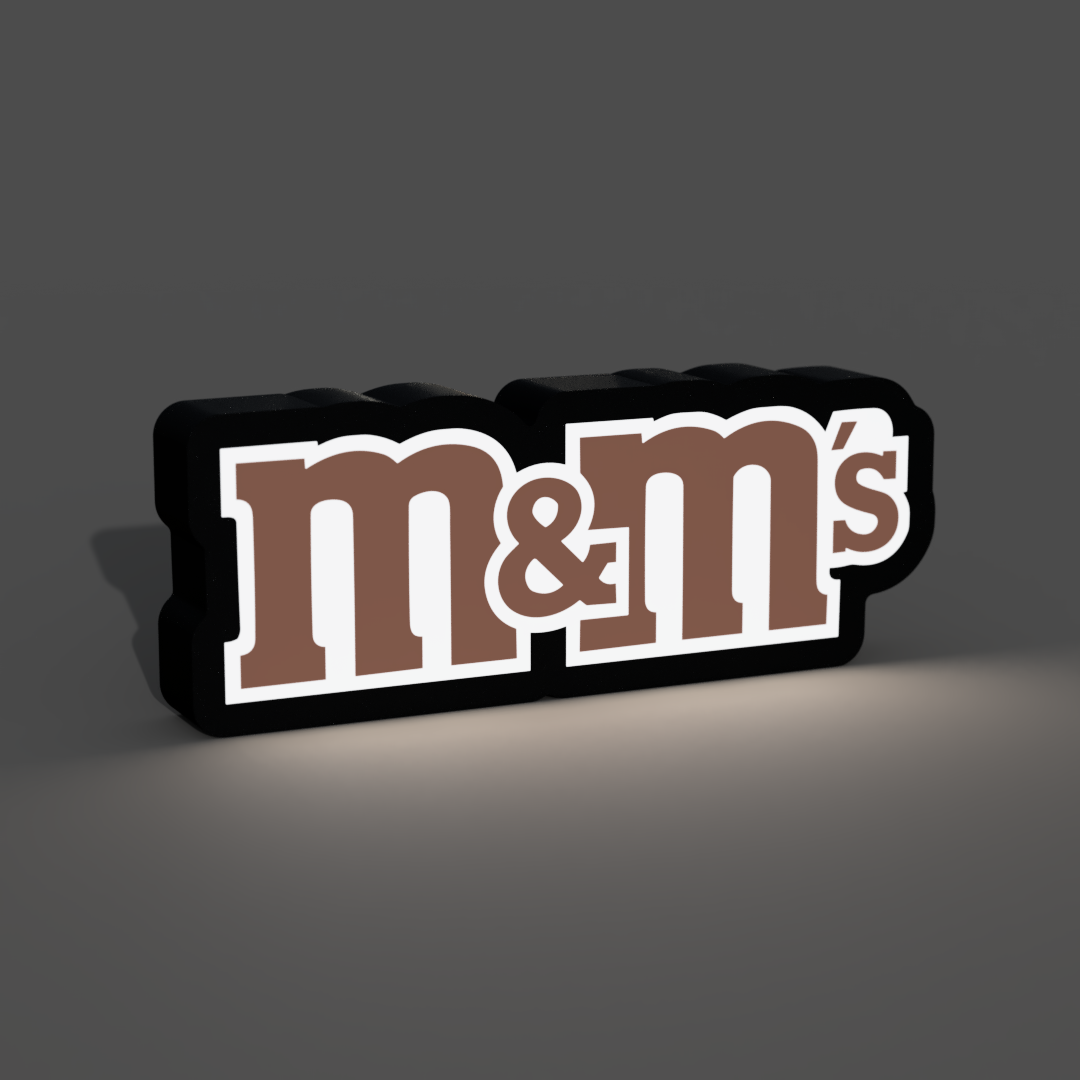 m&m's lightbox led lamp chocoloate fanart ledbox lampbox samelayer multicolor lights luminaria braga3dprint 3D print model - Mito3D