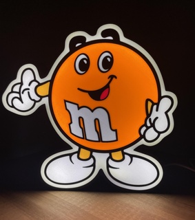 m&m character light candy chocolate lights lamps food 3d print model - Mito3D