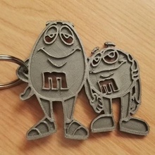 m&m keychain jewelry keychains 3d 3d print model - Mito3D