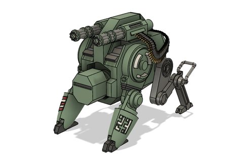 maars bot amar morte robôs 2 robô marte netflix exército arma míssil desenho animado personagem cão mini pop cultura 3d print model - Mito3D