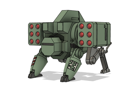 maars bot amar morte robôs robô marte netflix exército arma míssil desenho animado personagem cão mini pop cultura 3d print model - Mito3D