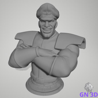 bison büste spiel spielzeug kunst spiele straße kämpfer bison 3d print model - Mito3D