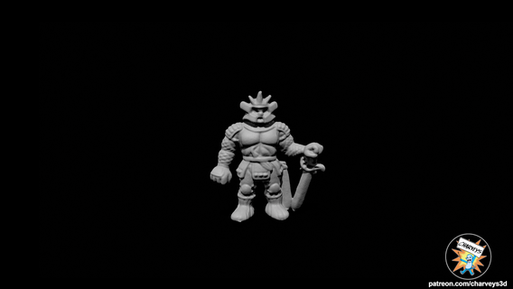 muscle 157 noir Roi figure kinnikuman Japon ancien jouet 3d print model - Mito3D