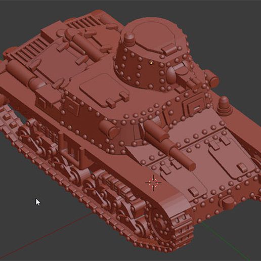 m11 39 juego italiano tanque ww2 vehiculos 3D print model - Mito3D