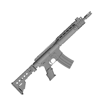m16 pistola modelo réplica juguete 3d print model - Mito3D