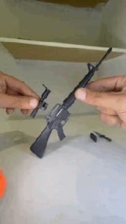 m16 alcance fusil asalto pistola juego potro 3dgun rifle ejército guerra 3d print model - Mito3D