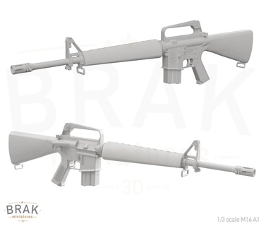 m16a1 1 3 scala miniatura fucile ar 15 Vietnam esercito modello giocattolo Schermo 3d print model - Mito3D