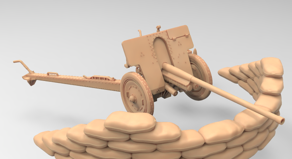 m1936 76mm oyun savaş tank ölçek taramak 3d print model - Mito3D