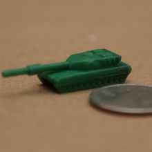 m1 abrams micro tank game vehicle toy wargaming mini gun 3d print model - Mito3D
