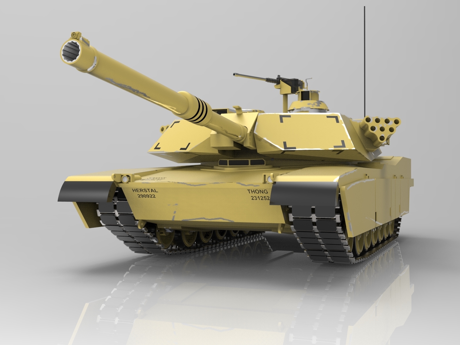 m1 abrams tank savas 3D print model - Mito3D