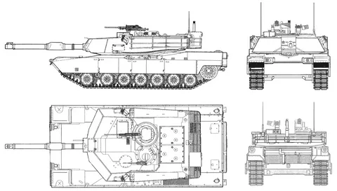 m1 abrams tank 3D print model - Mito3D