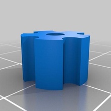 m25 nut moleté attachement outil écrou 3d imprimante accessoires 3d print model - Mito3D