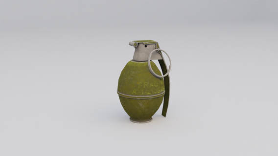 m26 grenade grenade nade explosive m26 lemon army hand bomb explosion weapon military melee  3d print model - Mito3D