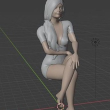 m27 kadın oturma cross legged modelleme reçine mimari modelcilik Kadın KADIN özçekim poz şekil insanlar Sanat insan kız model diyorama adam erkekler konuşmak 3d print model - Mito3D