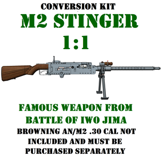 m2 stinger machine gun conversion kit Art marines army anm2 30 cal iwo jima replica m1919 aircraft 3d print model - Mito3D