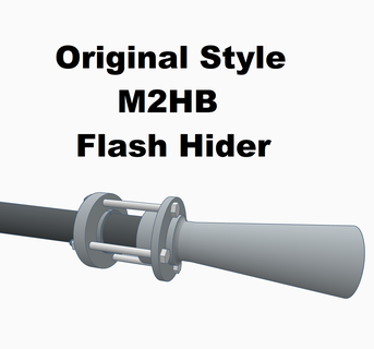 m2hb flash hider - original style suppressor 50 cal replica machine gun army airsoft 3d print model - Mito3D