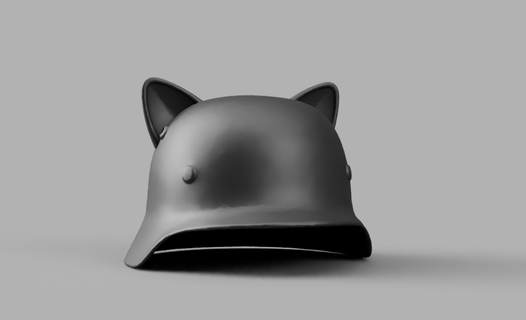 m35 helmet cat ears german ww2 catgirl catboy femboy wermacht ss germany 3d print model - Mito3D
