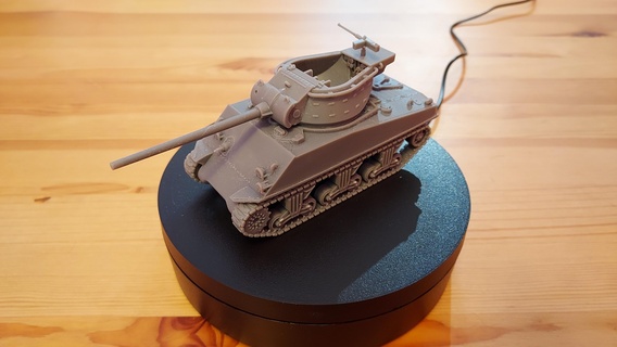 m36b1 jackson 1 56 28mm Game sherman wwii american usa tank bolt action miniature arvernes hunter 3d print model - Mito3D