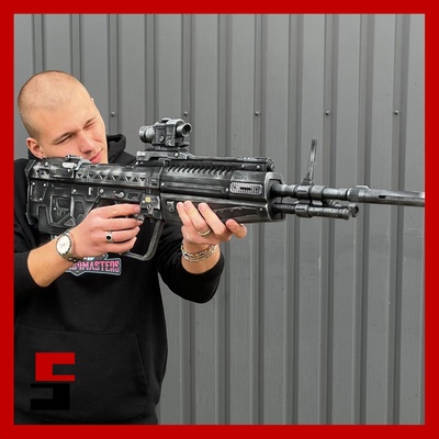 m392 dmr halo reach prop replica gun weapon rifle sniper art stl 3d model print 2 3 4 5 infinite 3d print model - Mito3D