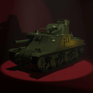 m3 médio tanque Lee 1 35 escalomodelo impressão resinosa ww2 Leetank us montagem 3dmodel 3d print model - Mito3D