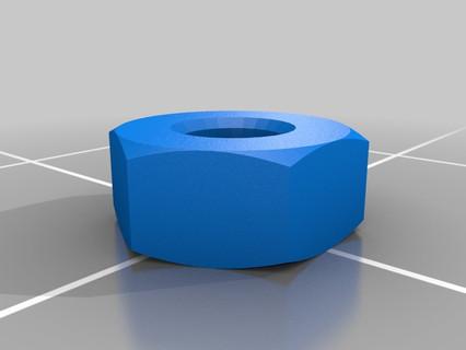 m3 écrou fil hexadécimal 3d imprimante pièces 3d print model - Mito3D