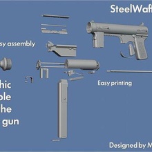 m3a1 grease gun prop internal 3d print model - Mito3D