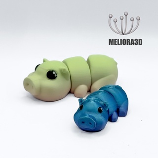 m3d - flexi baby pig animal articulated articulating art toy farm cute 3d print model - Mito3D