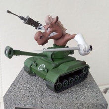 m41 yürüteç buldog tank karikatür Sanat m41a1 at topi oyuncak Ordu süvari 3d print model - Mito3D