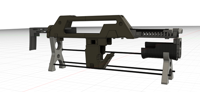 m41a pulso rifle carrinhos alienígenas 3d print model - Mito3D