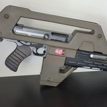 m41a pulse rifle lv426 aliens props scifi 3d printable moving parts thompson m1a1 remington 870 print magazine 2 3 1 scale 3d print model - Mito3D