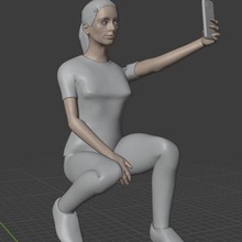 m42 özçekim Kadın eğilme modelleme reçine mimari modelcilik KADIN poz şekil insanlar Sanat insan kız model diyorama 3d print model - Mito3D
